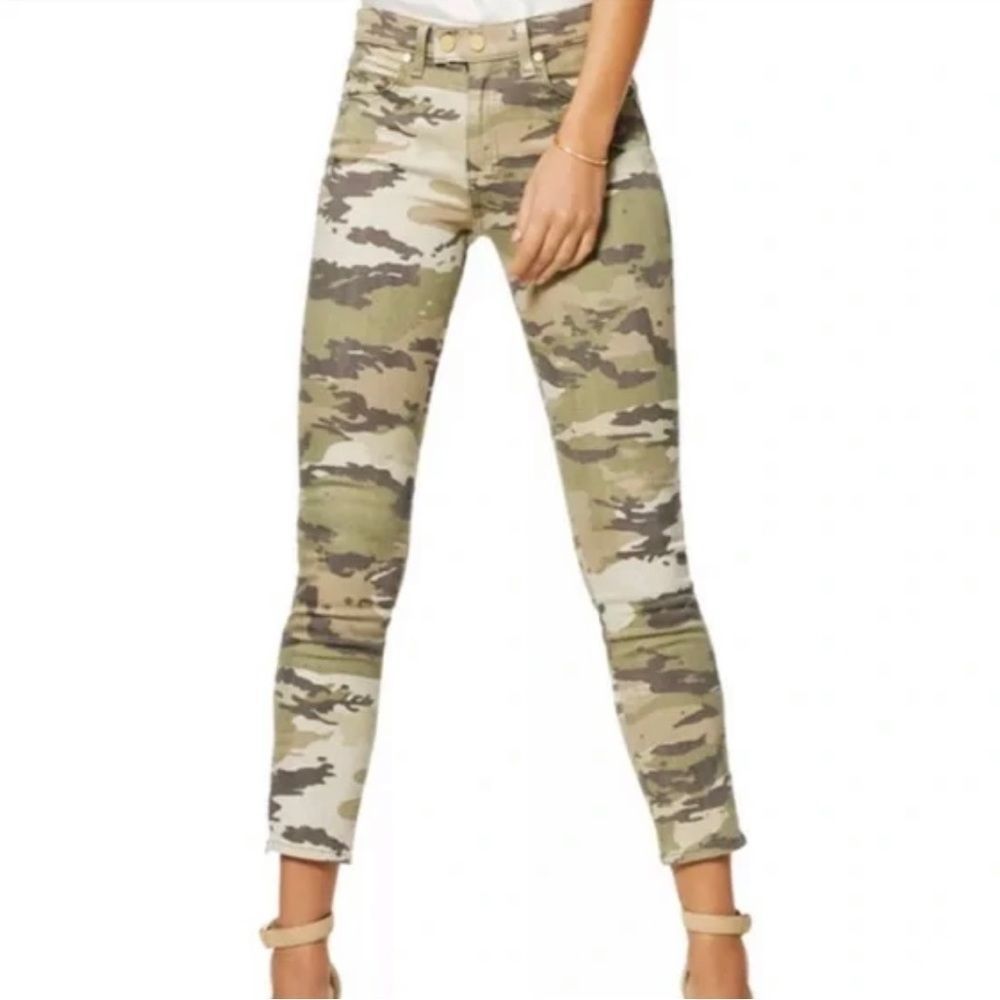 NWT Ramy Brook Katie Camouflage Print Jeans in Sage Sz 25